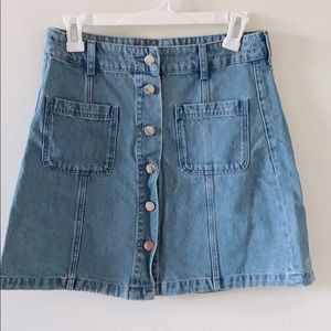 NWOT front button denim skirt